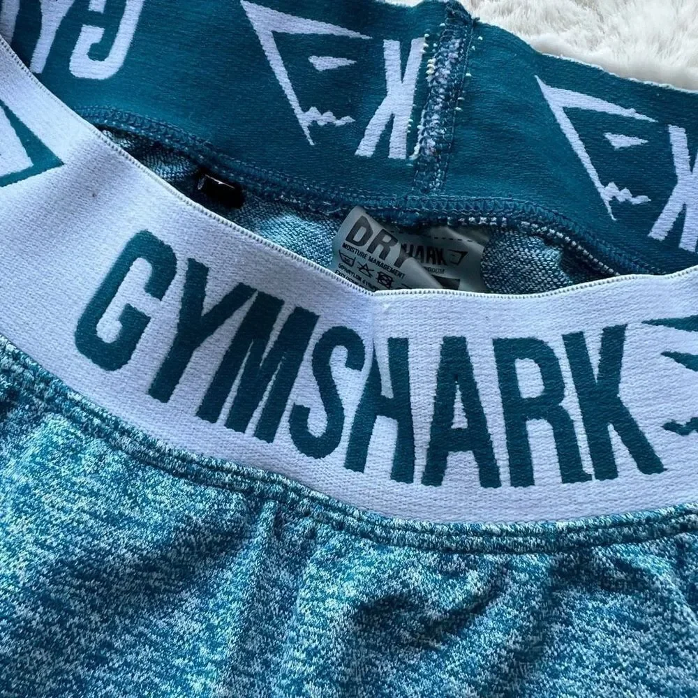 Gymshark Flex Seamless Leggings Workout Tights Heathered Blue Teal size S
